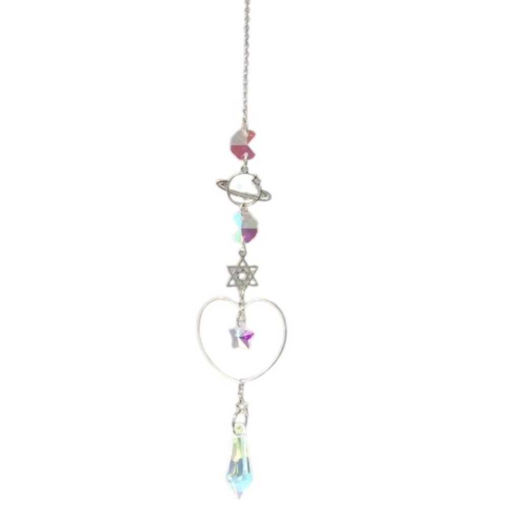 Crystal Celestial Sun Catchers on Chain with Loop for Hook - Picture 8 of 8